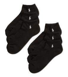 Black Classic Sports Socks 6-Pack