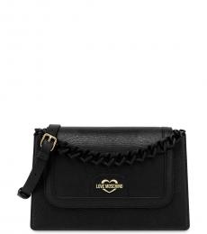 Love Moschino Black Logo Medium Shoulder Bag