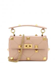 Valentino Garavani Light Pink Roman Stud Small Shoulder Bag