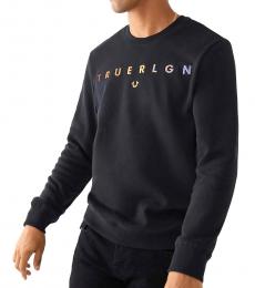True Religion Black True Crewneck Sweatshirt