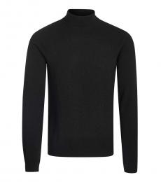 Black Turtleneck Wool Sweater