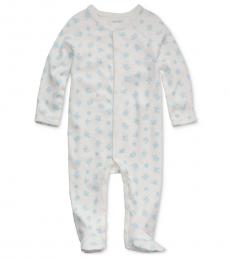Ralph Lauren Baby Boys Blue Multi Footed Coverall