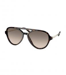 Prada Dark Brown Aviator Sunglasses