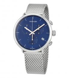 Calvin Klein Silver Classic Blue Dial Watch