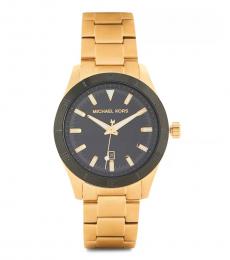 Michael Kors Golden Layton Black Dial Watch