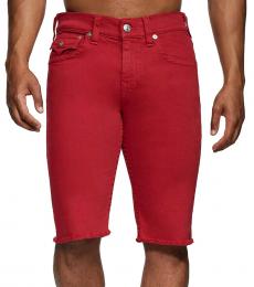 True Religion Red Ricky Straight Fit Shorts