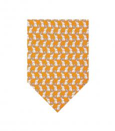 Orange Micro Elephant Pattern Tie