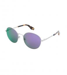 Purple Green Round Sunglasses