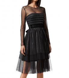 Philipp Plein Black Tulle Crystal Dress