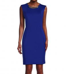 Calvin Klein Royal Blue Embellished Dress