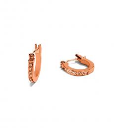 Coach Rose Gold Pave Signature Earrings