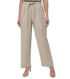 DKNY Natural Tie Front Twill Pants