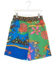 Young Versace Girls Multicolor Bermuda Shorts