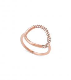 Michael Kors Rose Gold Crystal Open Circle Ring