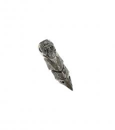 Philipp Plein Silver Embellished Skull Ring