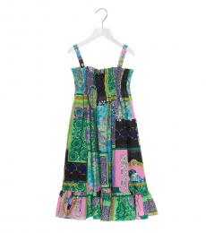 Young Versace Little Girls Multicolor Barocco Dress