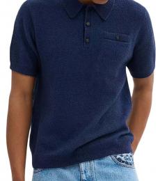 Coach Navy Blue Knit Polo