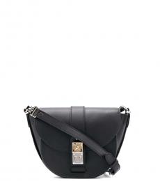 Black Saddle Mini Crossbody Bag