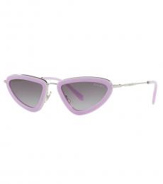 Miu Miu Light Purple Lilac Irregular Sunglasses