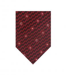 Red Black Micro Diamond Tie