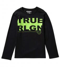 True Religion Boys Black TR Block Long Sleeve T-Shirt