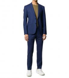 Emporio Armani Navy Blue Fitted Two Piece Suit