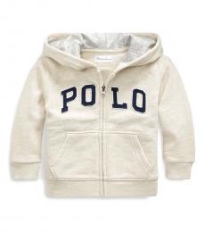 Ralph Lauren Baby Boys Sand Heather Twill Terry Hoodie