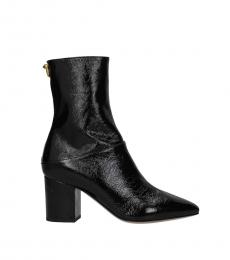 Black Back Zip Ankle Boots