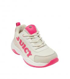 Juicy Couture Girls White Pink Azusa Sneakers