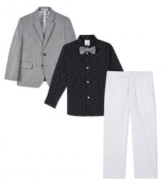 Calvin Klein 4 Piece Blazer/Shirt/Pants/Bow Set (Little Boys)