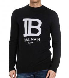 Black front logo sweater