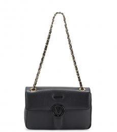 Mario Valentino Black Antoinette Medium Shoulder Bag