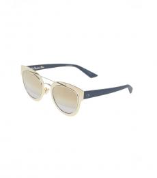 Christian Dior Blue Gold Aviator Sunglasses
