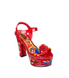 Red Carretto Plateau Heels