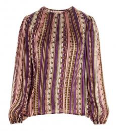 Tory Burch Multicolor Wandering Stripes Blouse