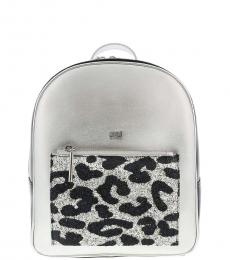 Cavalli Class Silver Milano Small Backpack