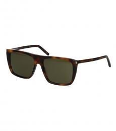 Saint Laurent Brown Square Sunglasses
