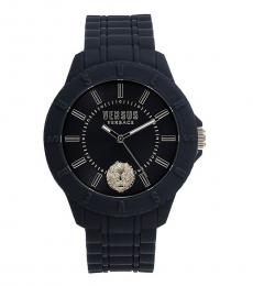 Versus Versace Navy Blue Logo Dial Watch