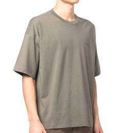 Khaki Oversized Crewneck T-Shirt