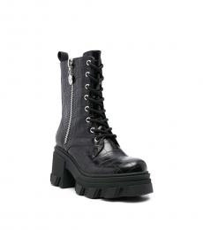 Versace Jeans Couture Black Lace Up Boots