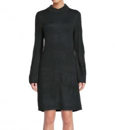 Karl Lagerfeld Black Pearl Neck Sweater Dress