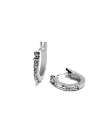Coach Silver Pave Signature Earrings