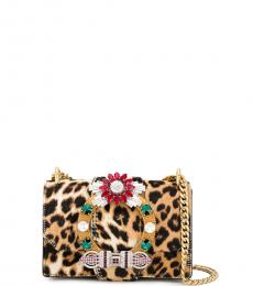 Miu Miu Leopard Print Pattina Mini Shoulder Bag