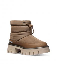 Michael Kors Brown Barton Lug-Sole Boots