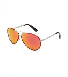 Philipp Plein Orange Aviator Sunglasses