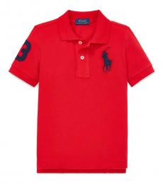 Little Boys Red Big Pony Polo