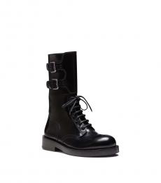 Black Double Buckle Boots