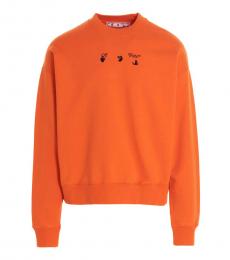 Orange Logo Plain Splat Arrow Sweatshirt