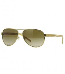 Ralph Lauren Brown Aviator Sunglasses
