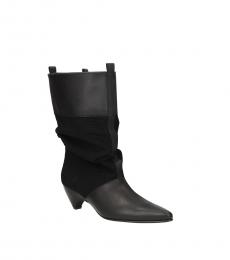 Black Fabric Boots